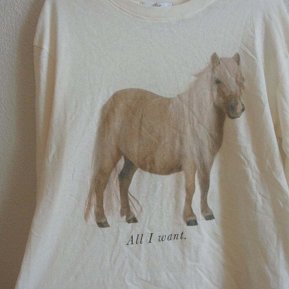 Wildfox want a pony longsleeve tee - Picture 2 of 2